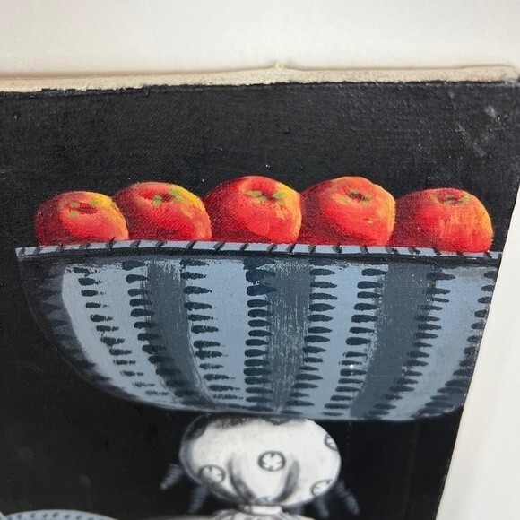 Original Folk Art Painting by Artist C. Anderson Jamaica Market Scene VTG 1996 - Picture 4 of 6